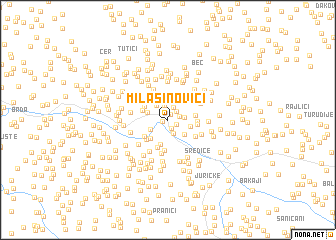 map of Milašinovići