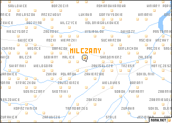 map of Milczany