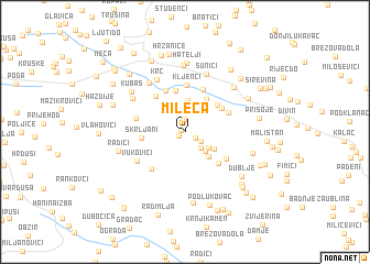 map of Mileča