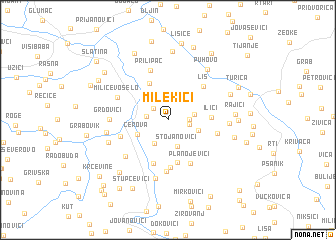 map of Milekići