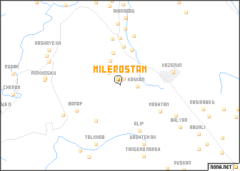 map of Mīl-e Rostam