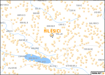 map of Milešići