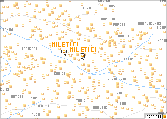 map of Miletići
