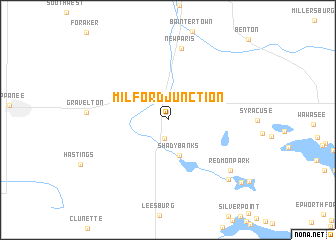 map of Milford Junction