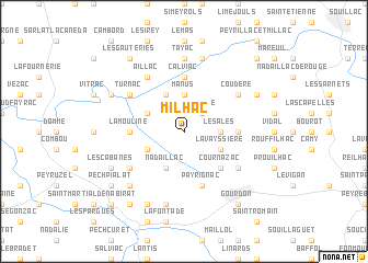 map of Milhac