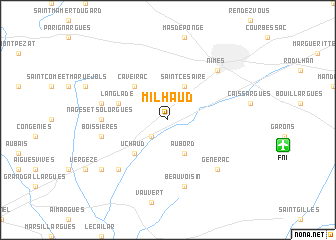 map of Milhaud
