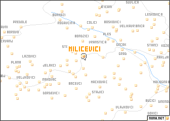 map of Milićevići