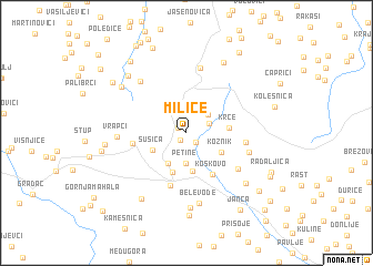 map of Miliće