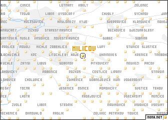 map of Milíčov