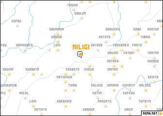 map of Miligi