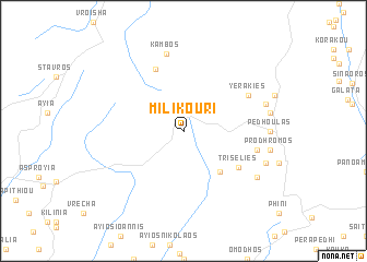 map of Milikouri