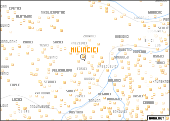 map of Milinčići