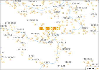 map of Milinkovići