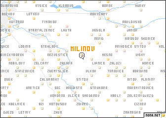 map of Milínov