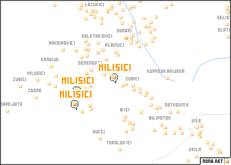 map of Milišići