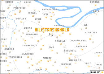 map of Milištanska Mala