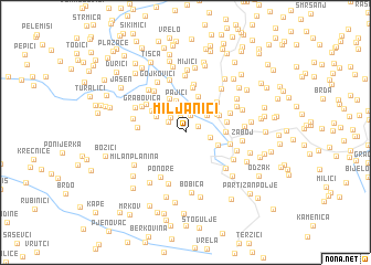 map of Miljanići