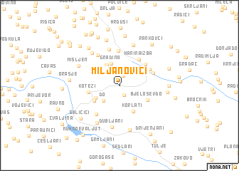 map of Miljanovići