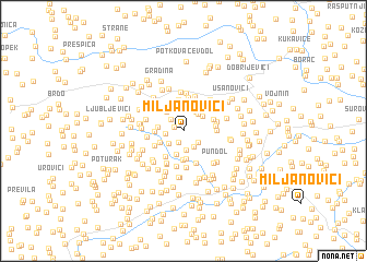 map of Miljanovići