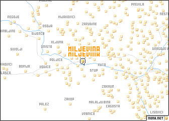 map of Miljevina