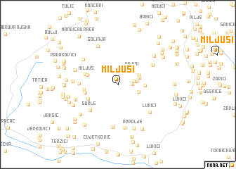 map of Miljuši