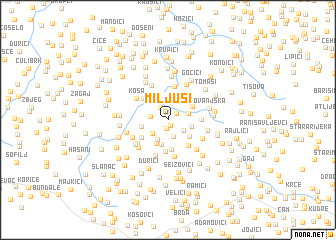 map of Miljuši