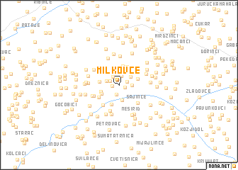 map of Milkovce