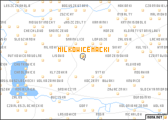 map of Miłkowice Maćki