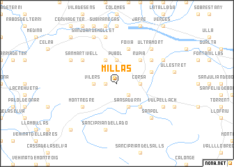 map of Millás