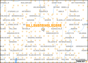 map of Millawana Ihalagama