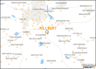 map of Millbury