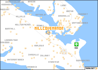 map of Mill Cove Manor