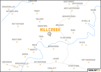 map of Mill Creek