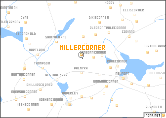 map of Miller Corner