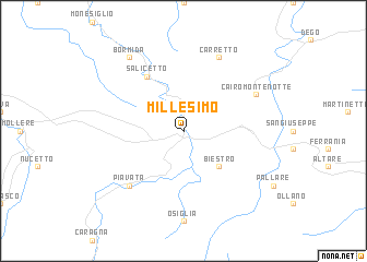 map of Millesimo