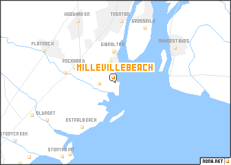 map of Milleville Beach