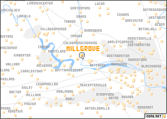 map of Mill Grove