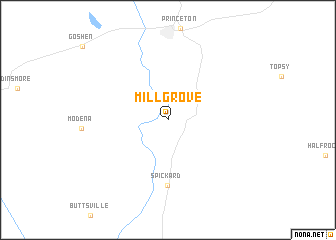 map of Mill Grove