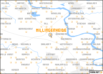 map of Millinger Heide