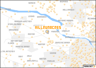 map of Mill Run Acres