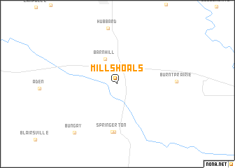 map of Mill Shoals