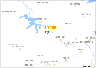 map of Milltown