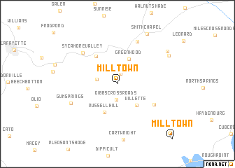 map of Mill Town