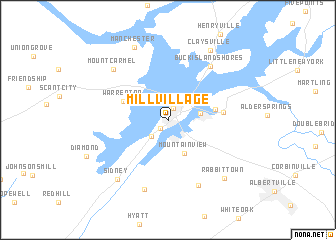 map of Mill Village