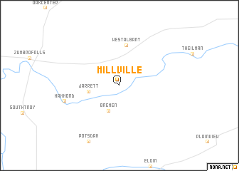 map of Millville