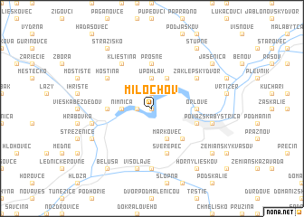 map of Milochov