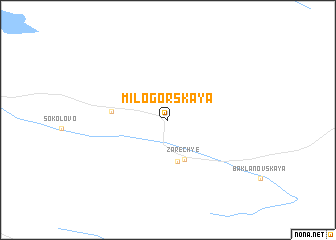 map of Milogorskaya