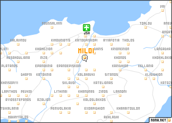 map of Míloi