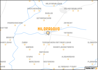 map of Miloradovo