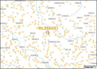 map of Milosevići